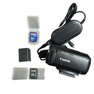 Canon Black Camcorder with Accessories